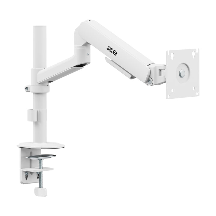 Suport / cârlig pentru monitor Ergo Office, cu arc cu gaz, 17"-32", 1-10 kg, alb mat, VESA max. 100x100, ER-691 W
