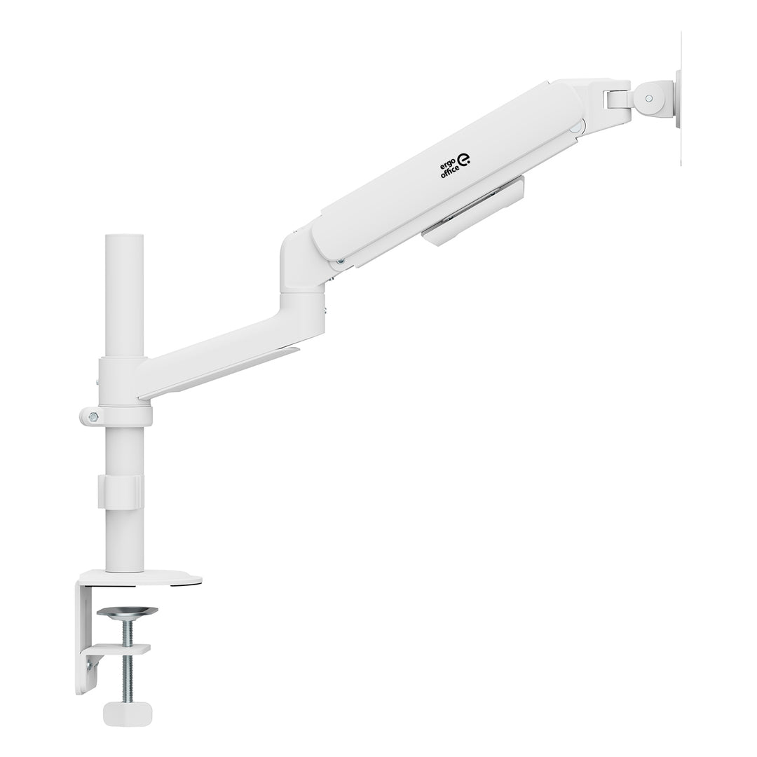Suport / cârlig pentru monitor Ergo Office, cu arc cu gaz, 17"-32", 1-10 kg, alb mat, VESA max. 100x100, ER-691 W