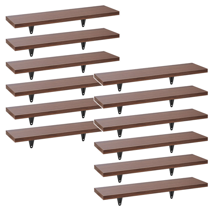 Rafturi de perete Maclean, set de 12 piese, 8kg max, pentru montare pe perete, MC-331