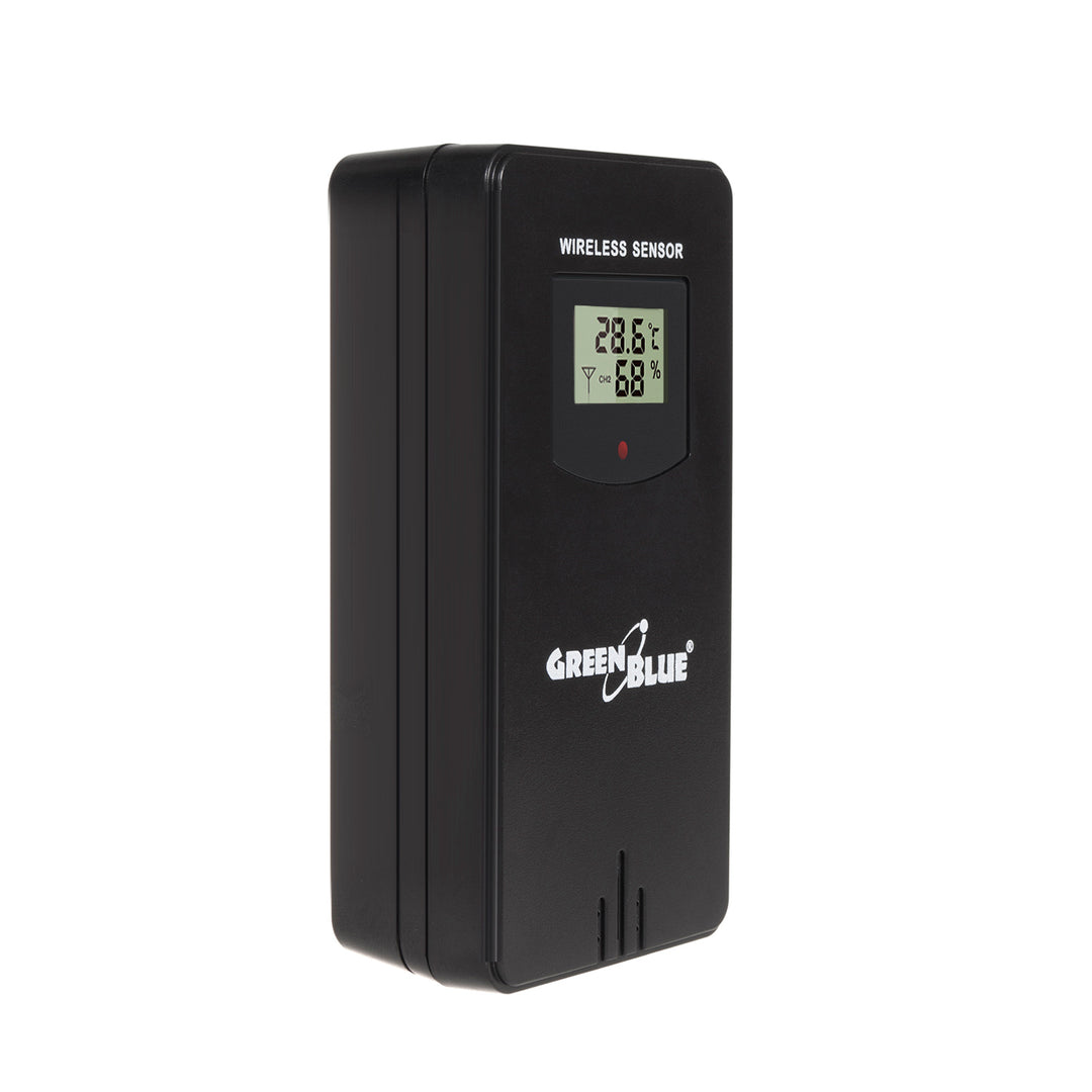 Stație meteo WiFi GreenBlue, compatibilă cu TUYA, senzor exterior, calendar, prognoză meteo, barometru, adaptor de alimentare, baterii, GB215