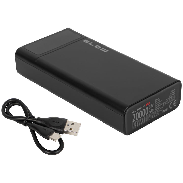Powerbank 20000mAh PB20E QC+PD 20W + Lightning, negru, Blow