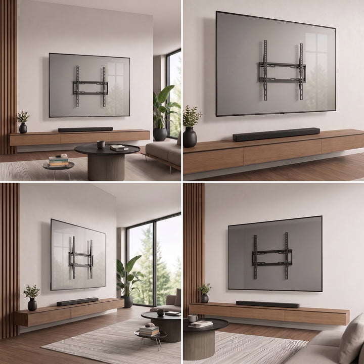 Suport / cârlig pentru televizor Maclean, VESA max. 400x400, 32-75", până la 45 kg, negru, reglare înclinare 0°~-8°, MC-187