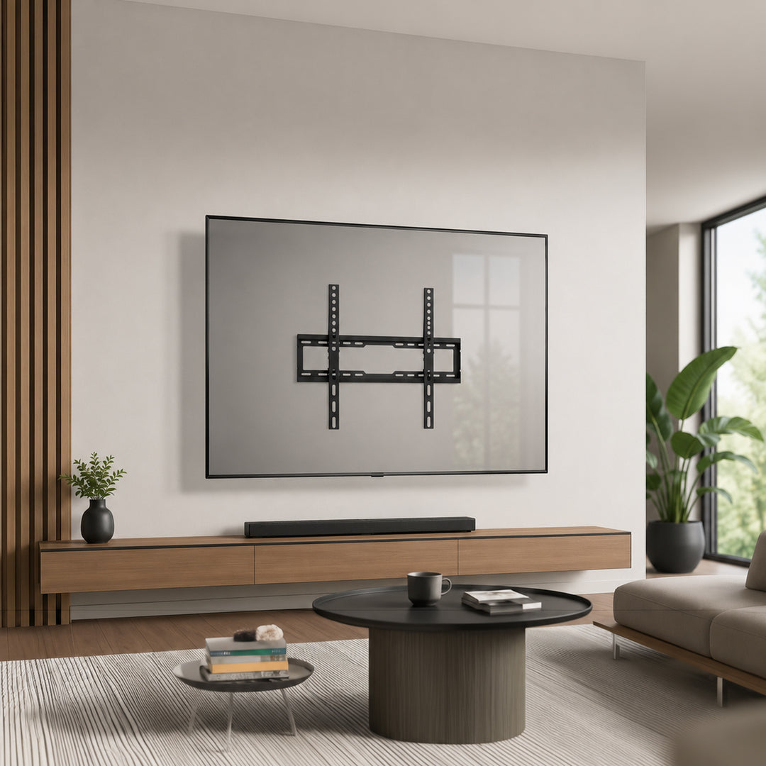 Suport / cârlig pentru televizor Maclean, VESA max. 600x400, 37-86", până la 45 kg, negru, reglare înclinare 0°~-8°, MC-188