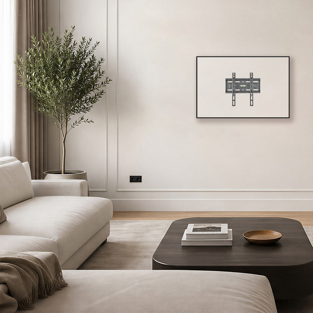 Suport / cârlig pentru televizor Maclean, VESA max. 200x200, 13-43", până la 45 kg, negru, reglare înclinare +2°~-10°, MC-189
