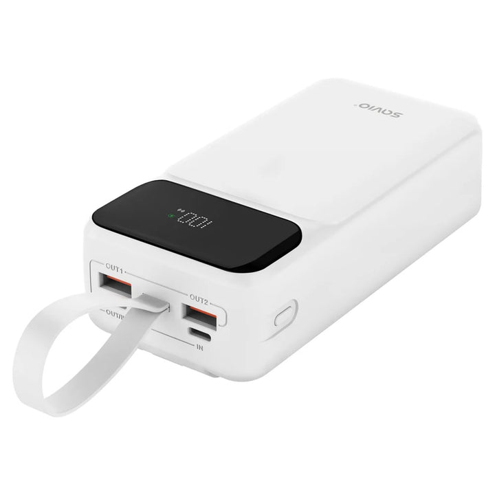 Powerbank SAVIO, 2 porturi USB, 1 port USB-C, încărcare rapidă, livrare de energie, SAVBA-11
