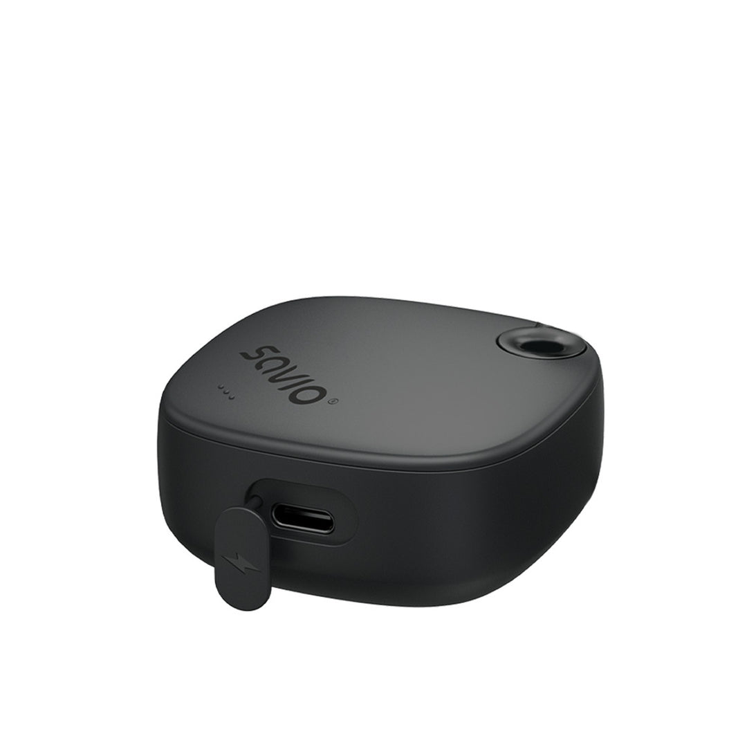 Căști fără fir Savio, Bluetooth 5.3, ENC, USB-C, negru, SAVSLTWS-11