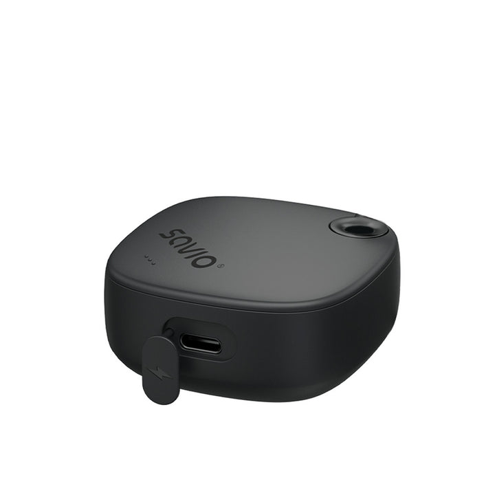 Căști fără fir Savio, Bluetooth 5.3, ENC, USB-C, negru, SAVSLTWS-11