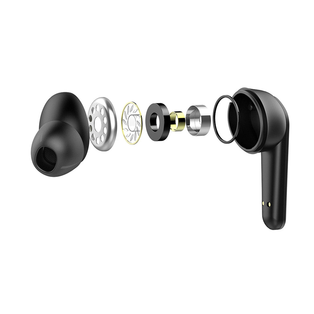 Căști fără fir Savio, Bluetooth 5.3, ENC, USB-C, negru, SAVSLTWS-11