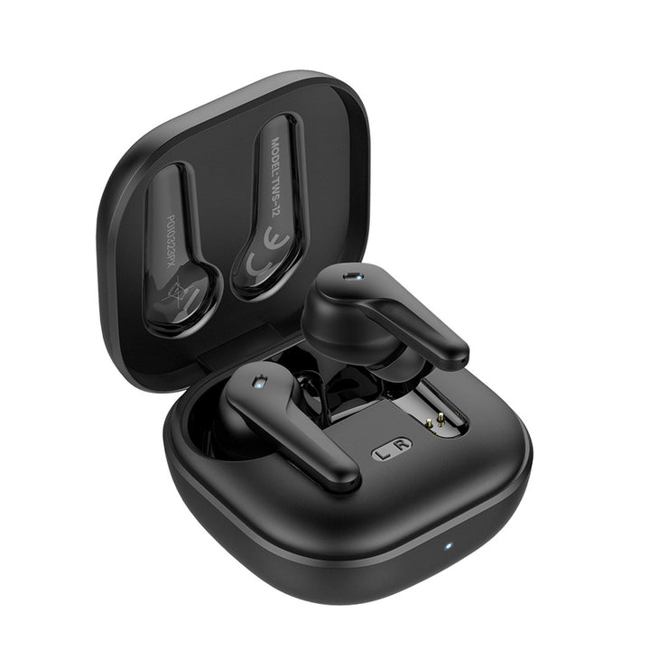 Căști fără fir Savio, Bluetooth 5.3, ANC, USB-C, negru