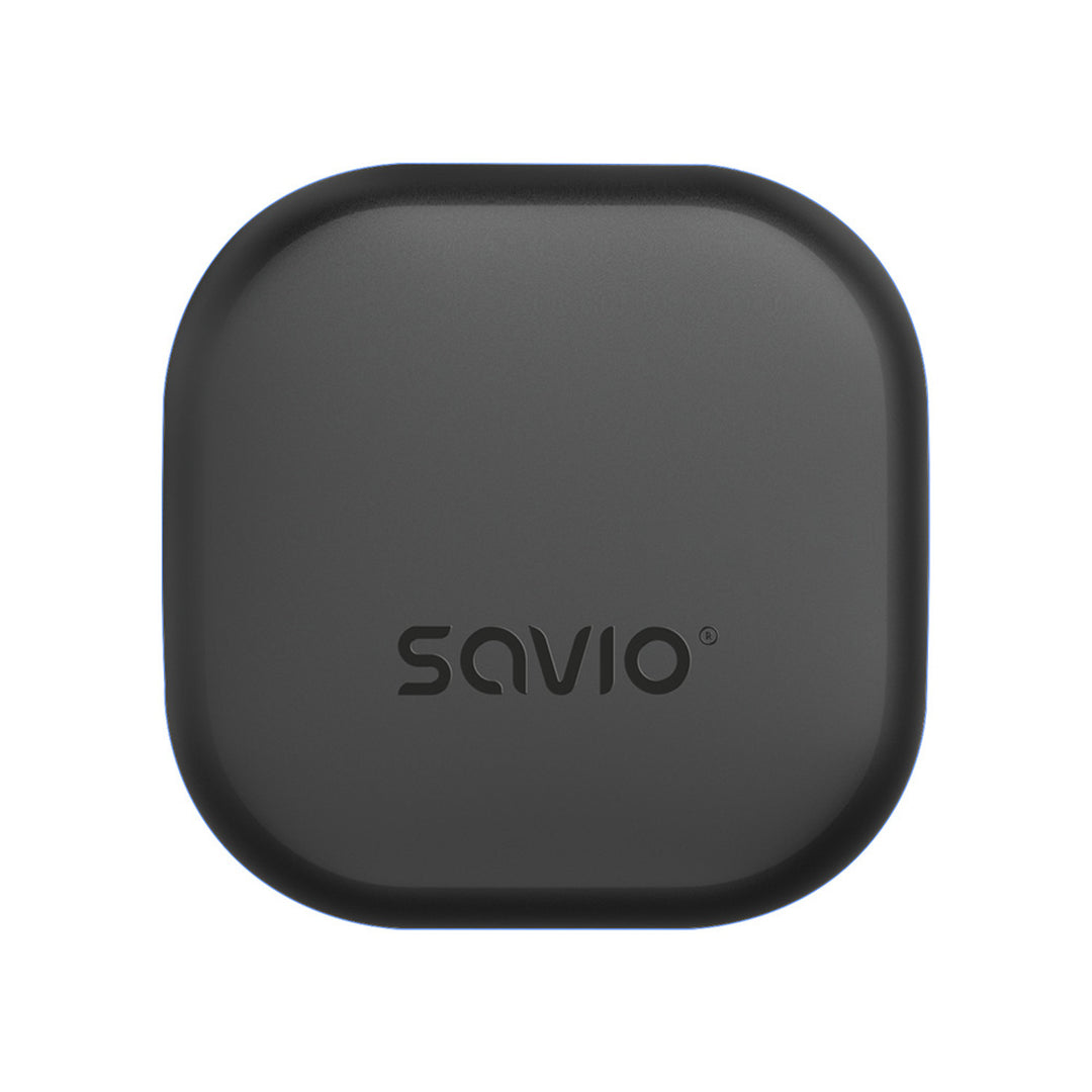 Căști fără fir Savio, Bluetooth 5.3, ANC, USB-C, negru