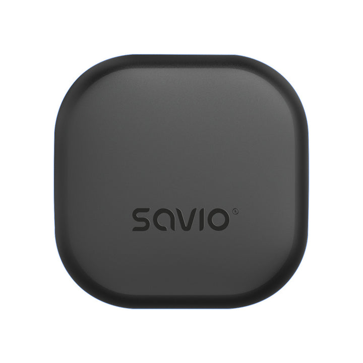Căști fără fir Savio, Bluetooth 5.3, ANC, USB-C, negru
