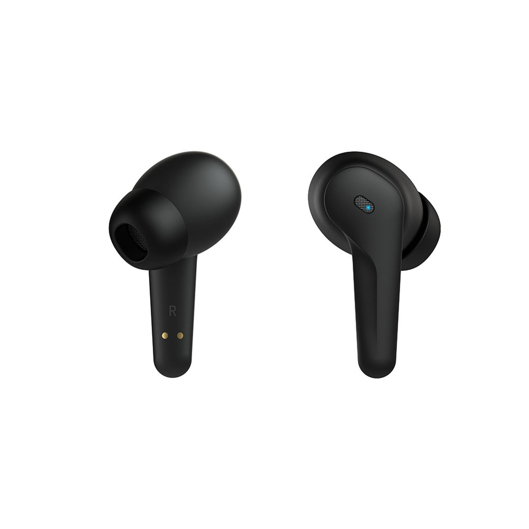 Căști fără fir Savio, Bluetooth 5.3, ANC, USB-C, negru