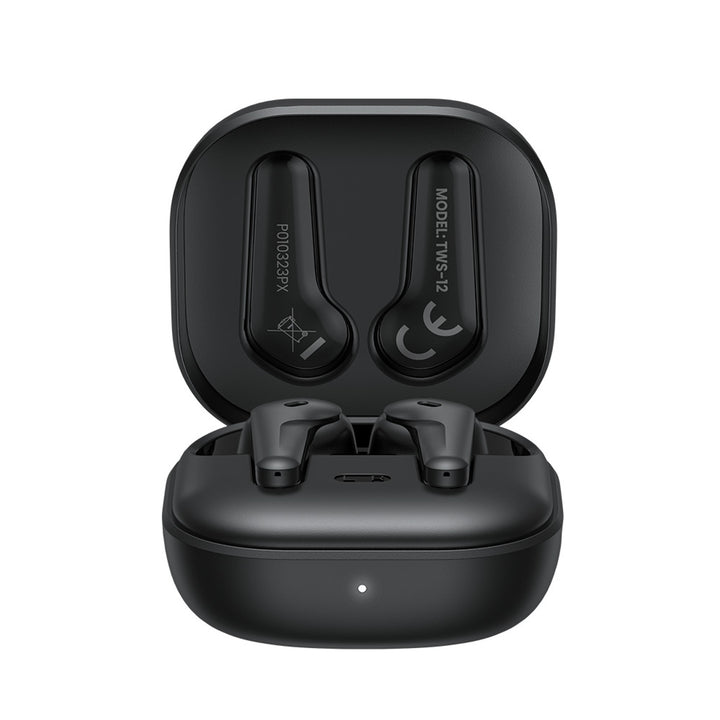 Căști fără fir Savio, Bluetooth 5.3, ANC, USB-C, negru