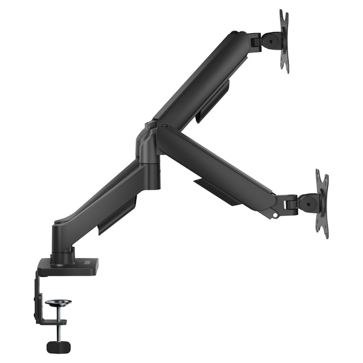 Savio suport de birou pentru două monitoare, 17-32'', încărcare 9kg per monitor, VESA, mecanism cu arc, negru, SAVUM-04