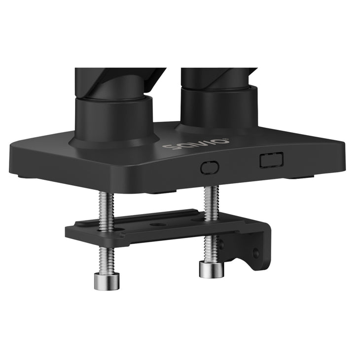 Savio suport de birou pentru două monitoare, 17-32'', încărcare 9kg per monitor, VESA, mecanism cu arc, negru, SAVUM-04