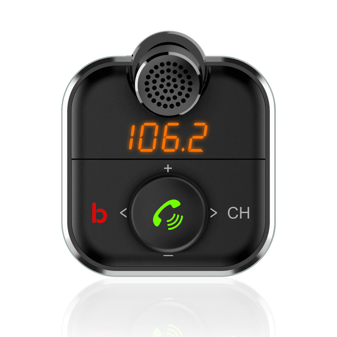 Transmițător auto Savio MP3, Bluetooth 5.0, funcție de încărcare, negru, SAVFMTRANSTR-12