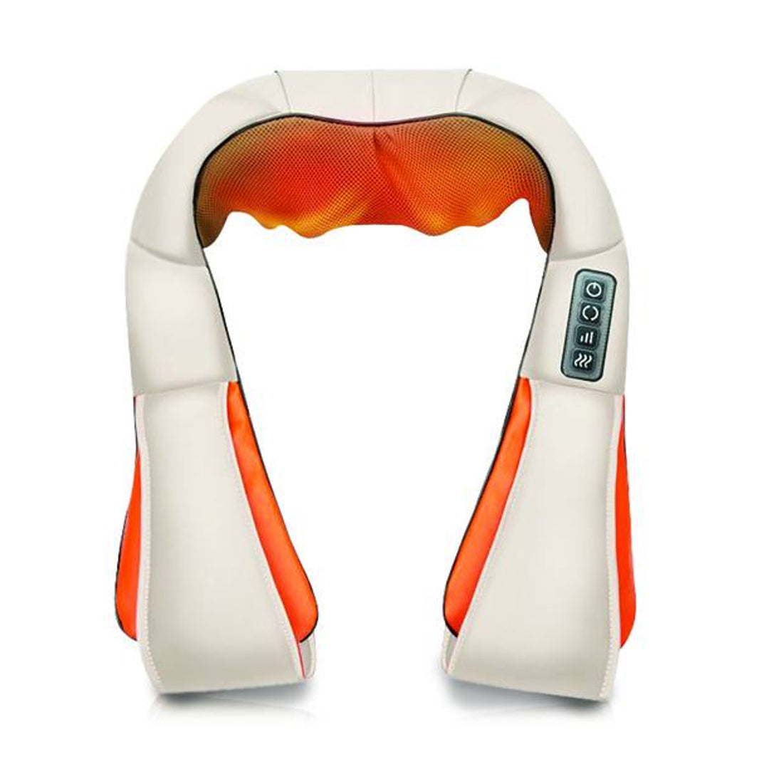 LTC Shiatsu 6D masaj pentru umeri, 3 viteze, 5V, 24W, Funcție de încălzire, Lumină de fundal LED, Curele antiderapante