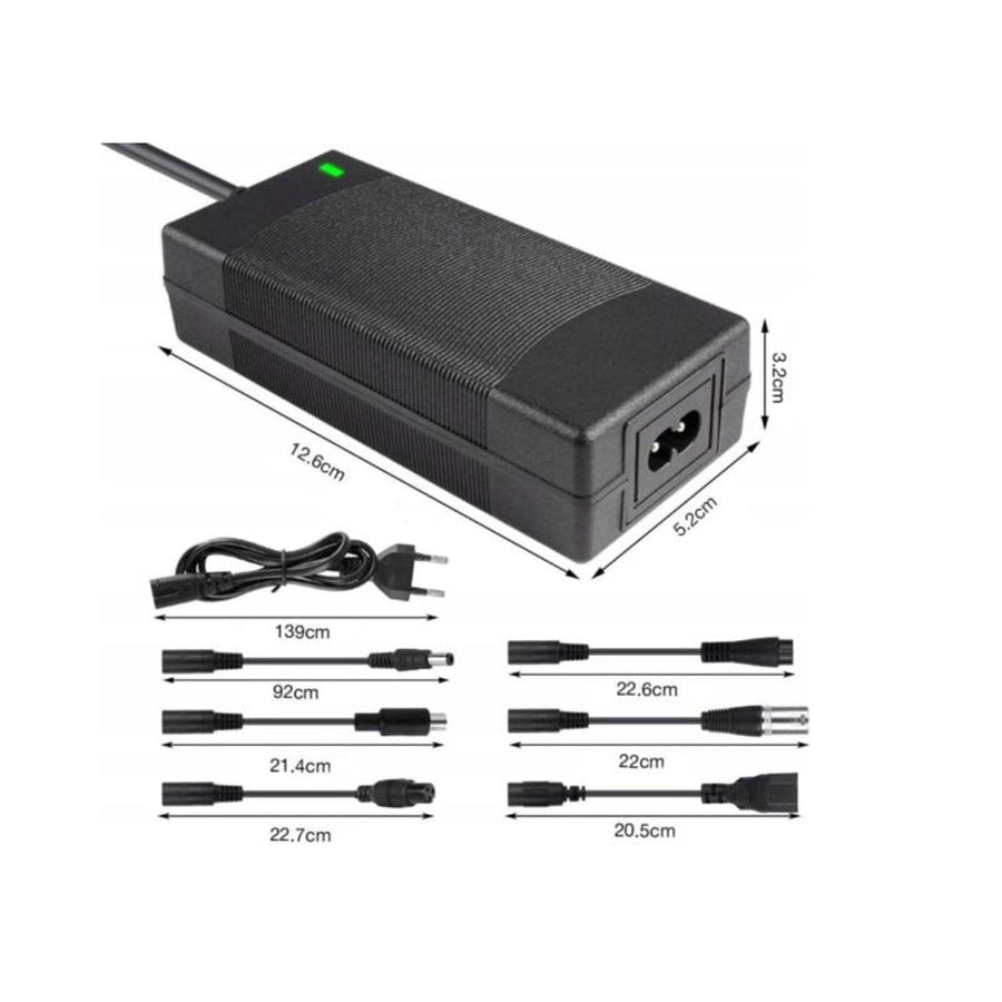 Lextool încărcător universal pentru scutere și vehicule electrice, 54.6V 2A, 6 prize DC, LXG95