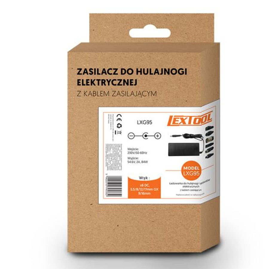 Lextool încărcător universal pentru scutere și vehicule electrice, 54.6V 2A, 6 prize DC, LXG95