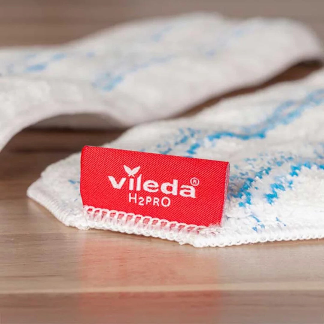 Mop plat Vileda H2prO, separare 100% apă curată/apă murdară, două rezervoare, tampon din microfibră, vârf 360°, 175774