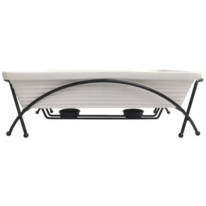 Încălzitor ceramic Maestro, dreptunghiular, alb, capacitate 2,4L, poate fi utilizat în cuptor, raft și capac cu mâner incluse, MR-11562-73