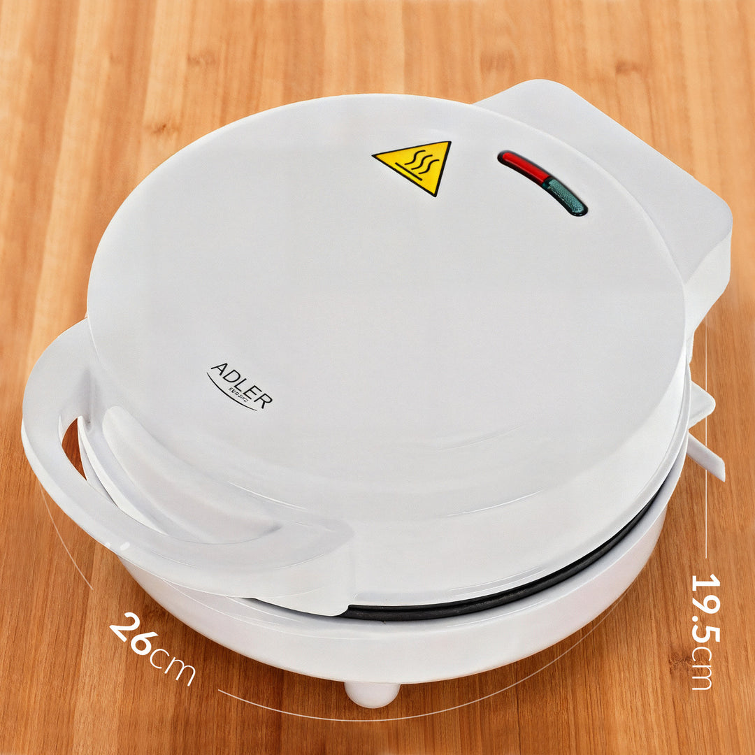 Aparat de făcut gogoși Adler, pentru 7 gogoși, strat antiaderent, alb, 1500W, AD 3075