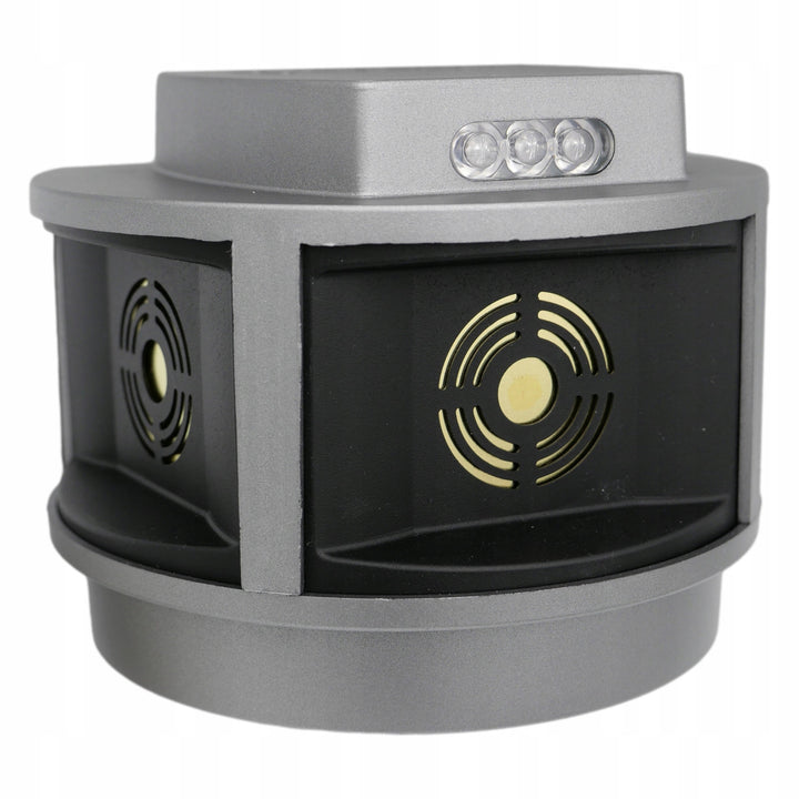 Repelent pentru rozătoare, repelent pentru marte, repelent pentru șoareci Viano, generator de ultrasunete, panou stroboscopic, trei difuzoare, Trio-Strob