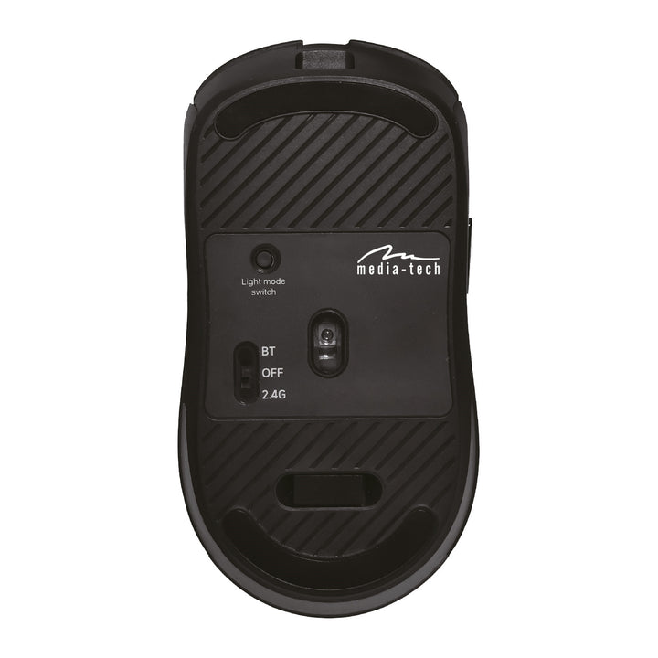 Mouse wireless 2 în 1 (BT/RF) silențios și reîncărcabil MT1124, Media-Tech
