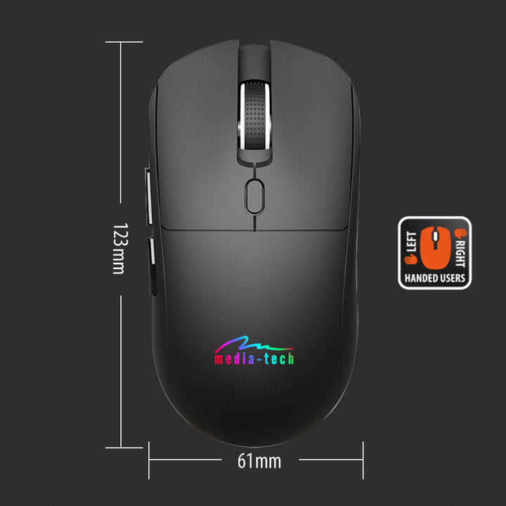 Mouse wireless 2 în 1 (BT/RF) silențios și reîncărcabil MT1124, Media-Tech