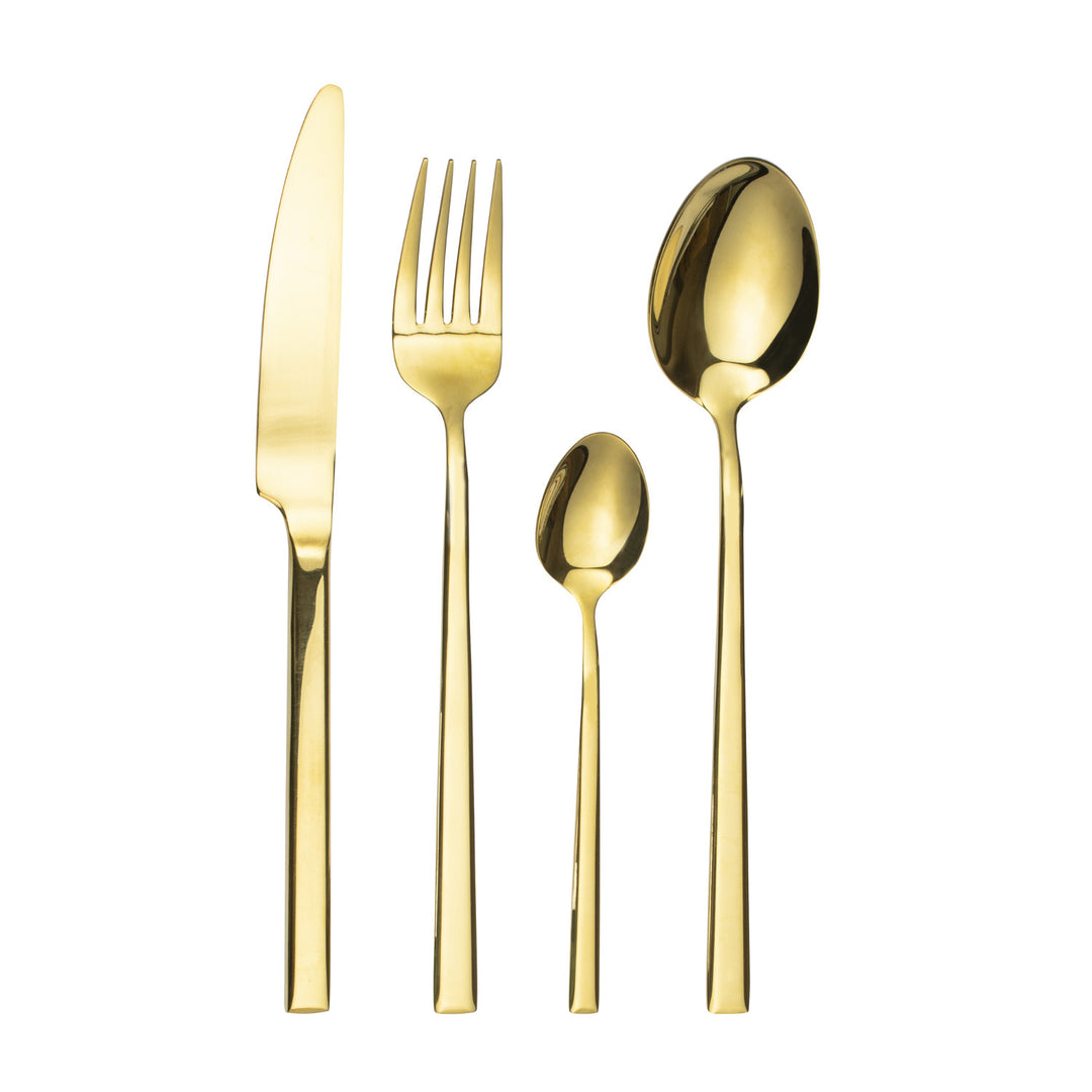 Set de tacâmuri pentru 6 persoane Como Gold cutie cadou de 24 de piese AMBITION
