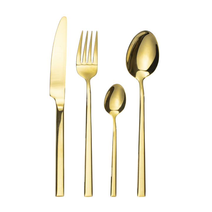 Set de tacâmuri pentru 6 persoane Como Gold cutie cadou de 24 de piese AMBITION