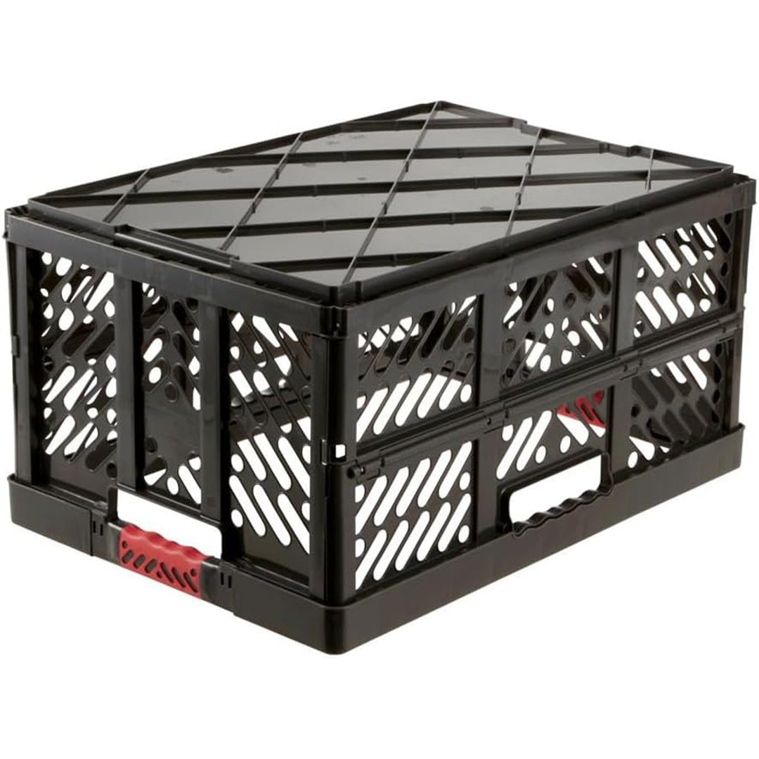 Ben Keeeper coș pliabil din plastic, 45L, grafit, capacitate de încărcare până la 50kg, mânere cu prindere moale, certificat GS și test TUV, sigur pentru alimente