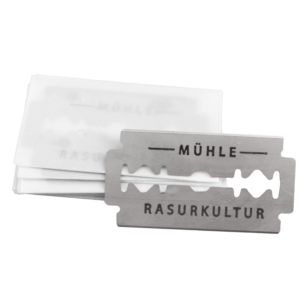 Lame de ras MÜHLE, oțel inoxidabil, 10 bucăți, ascuțime medie, K1