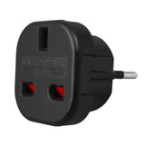 Maclean adaptor de la priza UK la priza EU, negru, MCE72, 4 bucăți