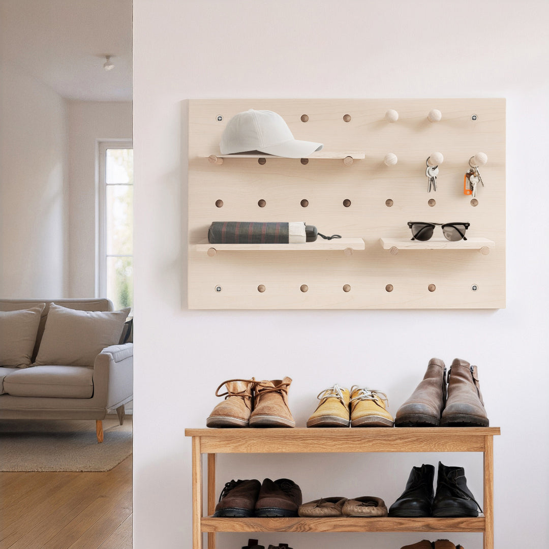 Maclean organizator din lemn pentru tablă albă, culoare lemn deschis, 40x60cm, max. 20kg, MC-130 WD, 2 bucăți