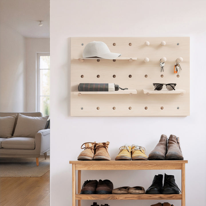 Maclean organizator din lemn pentru tablă albă, culoare lemn deschis, 40x60cm, max. 20kg, MC-130 WD, 2 bucăți