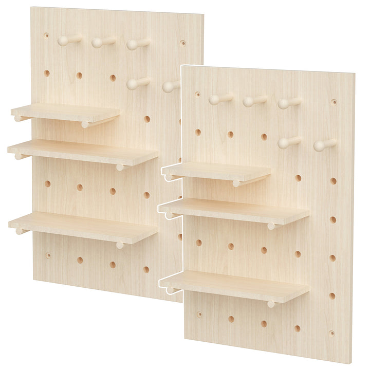 Maclean organizator din lemn pentru tablă albă, culoare lemn deschis, 40x60cm, max. 20kg, MC-130 WD, 2 bucăți