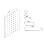 Organizator de tablă din lemn Maclean, culoare lemn deschis, 60x80 cm, max. 20 kg, MC-131 WD, 2 bucăți