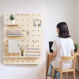 Organizator de tablă din lemn Maclean, culoare lemn deschis, 60x80 cm, max. 20 kg, MC-131 WD, 2 bucăți