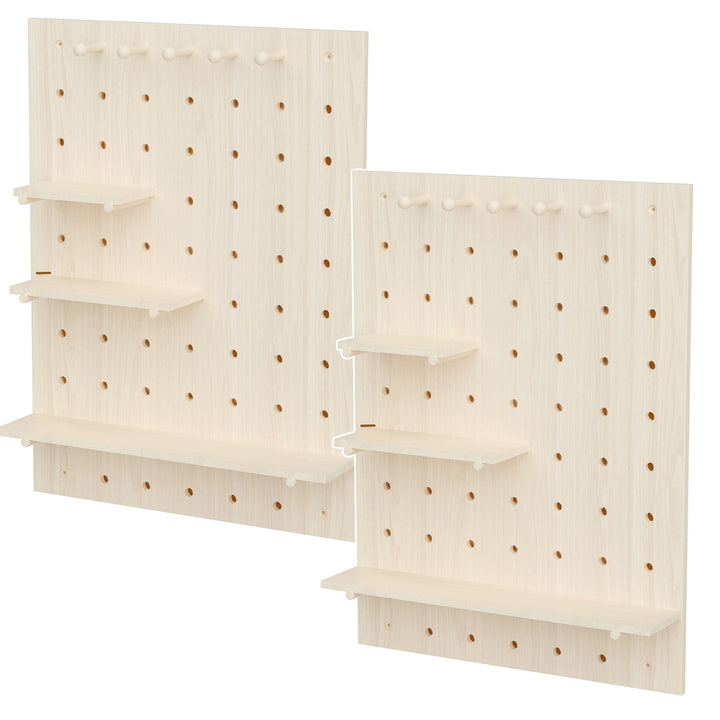 Organizator de tablă din lemn Maclean, culoare lemn deschis, 60x80 cm, max. 20 kg, MC-131 WD, 2 bucăți