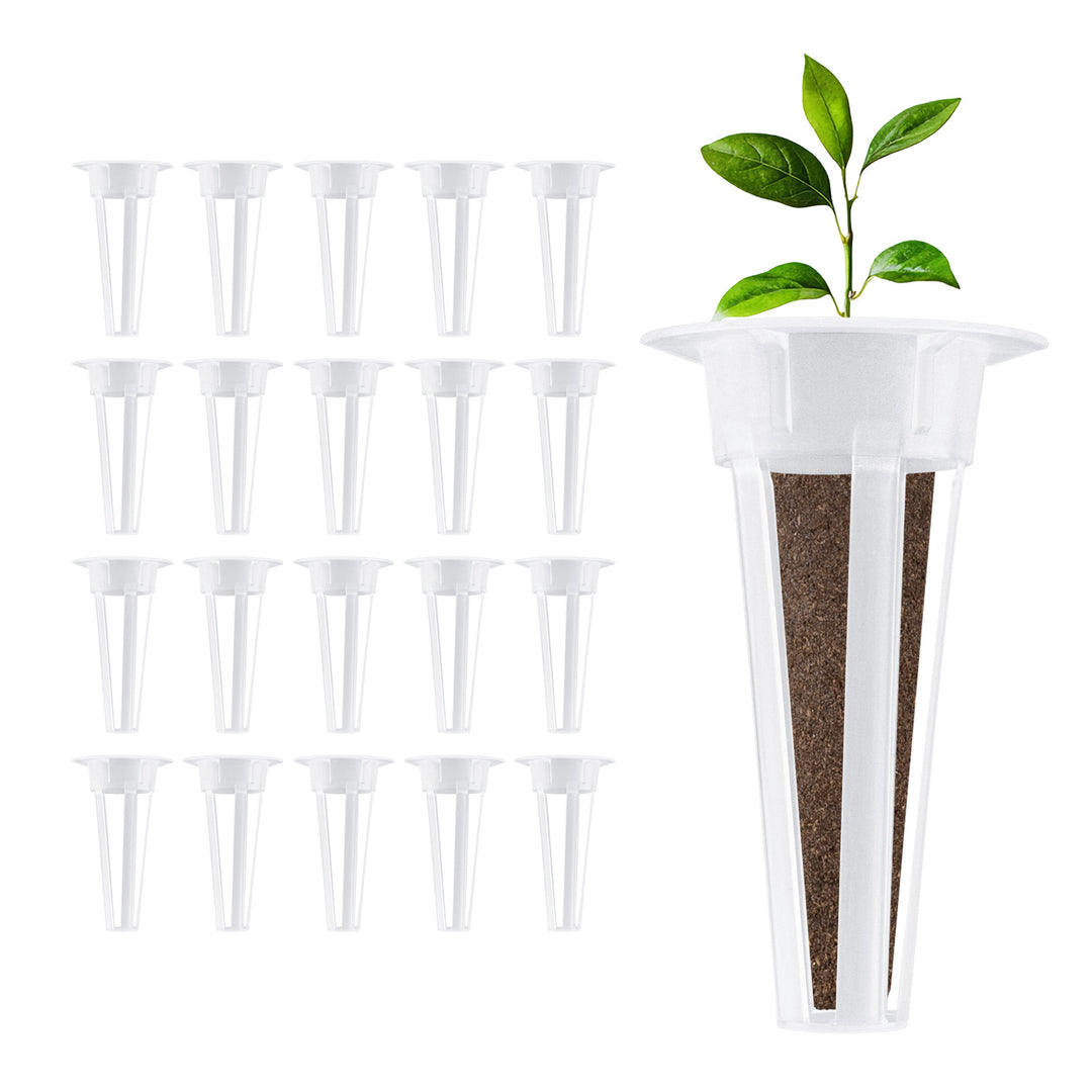 Set de accesorii pentru cultivarea plantelor în interior GreenBlue, bureți pentru semințe x60, cupole x20, recipiente x20 și autocolante x60, GB133 AS