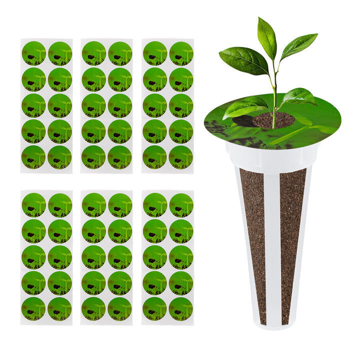 Set de accesorii pentru cultivarea plantelor în interior GreenBlue, bureți pentru semințe x60, cupole x20, recipiente x20 și autocolante x60, GB133 AS