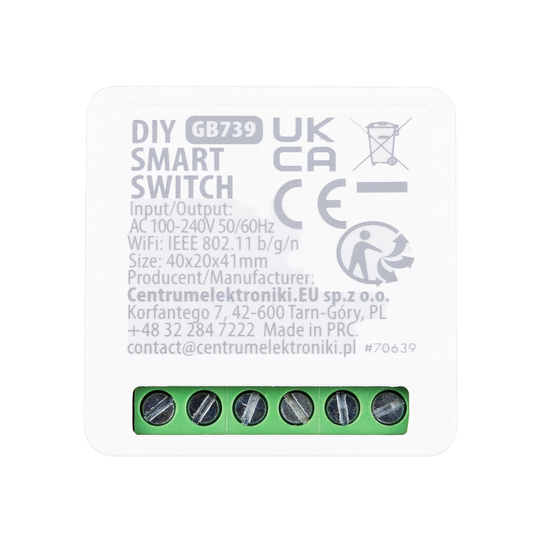 Transmiter WiFi încastrat GreenBlue, compatibil cu Android/iOS/Alexa/Google Home, 100-240 V c.a., 50/60 Hz, max. 16 A, pentru LED-uri de 150 W, GB739