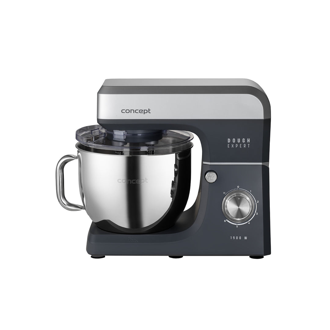 Robot de bucătărie planetar Concept Dough Expert, putere 1900 W, cârlig dublu, funcție de încălzire a vasului, 6 viteze diferite, RM6010
