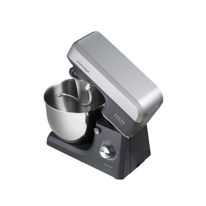 Robot de bucătărie planetar Concept Dough Expert, putere 1900 W, cârlig dublu, funcție de încălzire a vasului, 6 viteze diferite, RM6010
