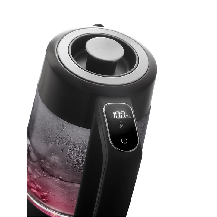 Ceainic electric Concept, capacitate 1,7 l, putere 1850-2200 W, culoare negru, conector Strix, control al temperaturii, control digital, RK4195