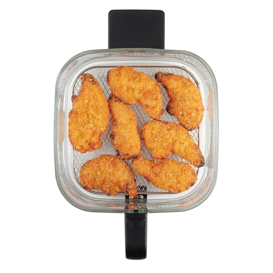 Friteuză fără ulei Concept Glass&Fast, capacitate 5,5 l, 7 programe, ecran tactil LED, mod de prăjire sănătos, recipient din sticlă, FR5500