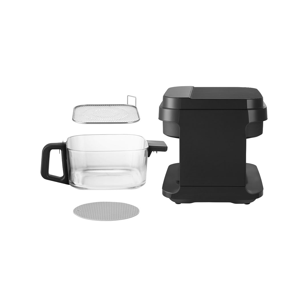 Friteuză fără ulei Concept Glass&Fast, capacitate 5,5 l, 7 programe, ecran tactil LED, mod de prăjire sănătos, recipient din sticlă, FR5500
