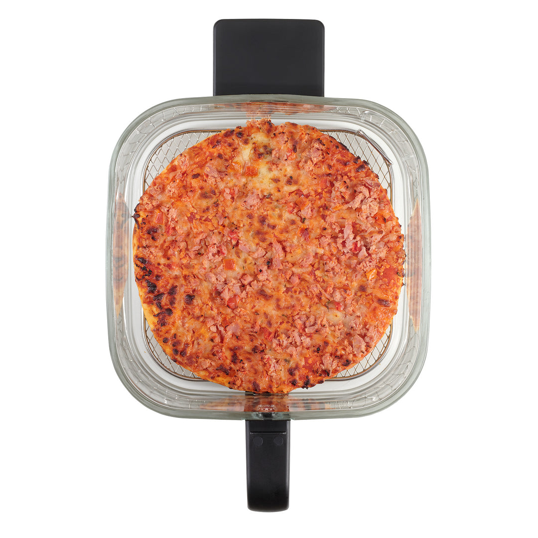 Friteuză fără ulei Concept Glass&Fast, capacitate 5,5 l, 7 programe, ecran tactil LED, mod de prăjire sănătos, recipient din sticlă, FR5500