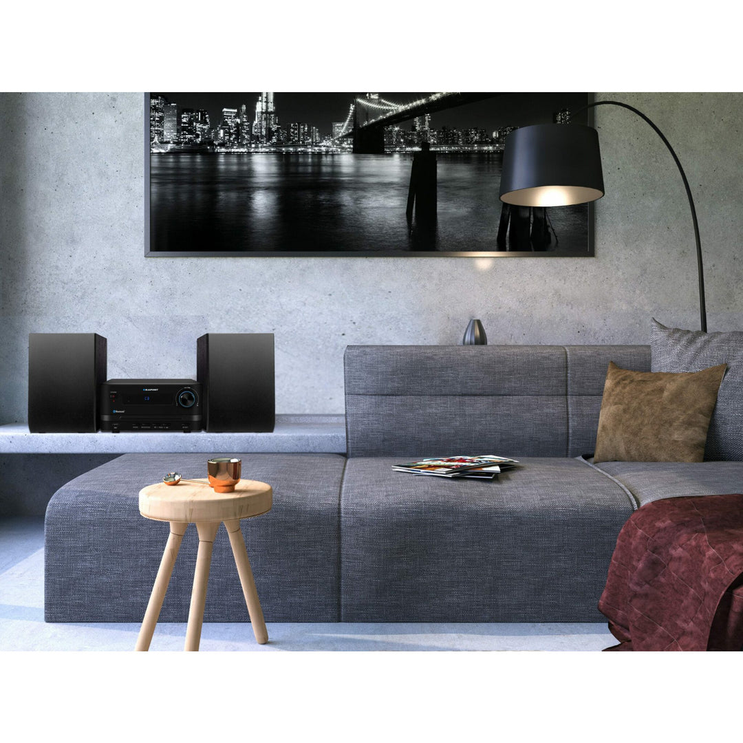 Sistem micro Blaupunkt, putere 45 W, radio FM, mufă AUX și conector USB, Bluetooth, MS14BT